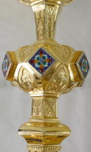 Solid silver gilt antique French Gothic Chalice.